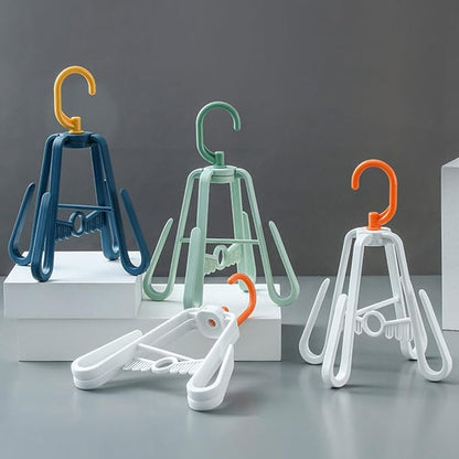 VOSAREA Windproof Hanging Shoe Organizer Hooks 3pcs Set Nordic Color Balcony Shoe Drying Rack 4 Hooks for Home and Insole Clip