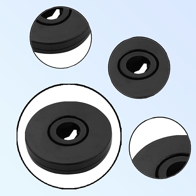 4 Pcs Black 2 inch Acrylic Lazy Susan Rotating Turntable Organizer Bearings - Round Swivel Plate for Spice Rack, Table, Cake, Kitchen Pantry