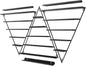 Metal Wall-Mounted Nail Polish Organizer Display Rack Cosmetic Display Case for Small Space, Vanity Bathroom (Black)
