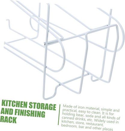 Zerodeko 1pc Iron Beer Storage Rack Portable Soda Can Organizer for Fridge Kitchen Bar Office Holds Cans Sturdy Iron Design for Home Store