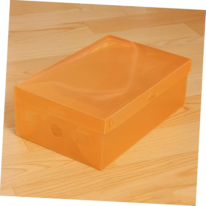 Ciieeo 7pcs Cardboard Shoe Boxes Lids Storage Boxes for Organizing Shoes Plastic Storage Foldable Stackable Household