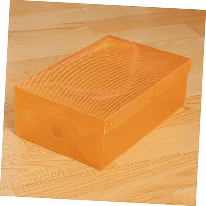 Ciieeo 7pcs Cardboard Shoe Boxes Lids Storage Boxes for Organizing Shoes Plastic Storage Foldable Stackable Household