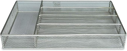 Mesh Flatware and Utensil Drawer Organizer (5 Compartments)