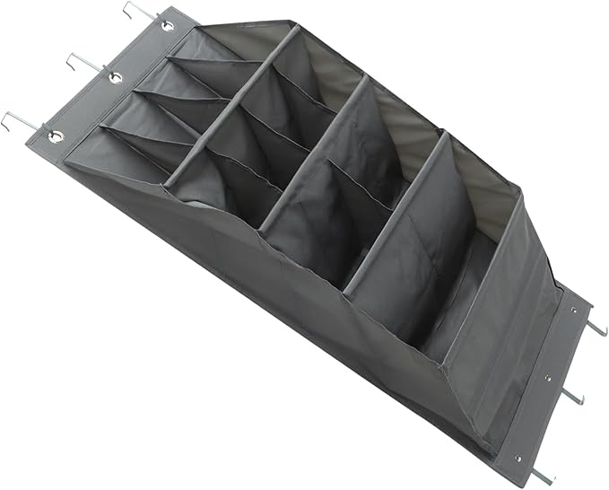 over the Door Hanging Storage Bag, Multi-Compartment Organizer with 11 Pockets, Grey Fabric Household Storage Pouch for Dormitory and Home Door Back Organization