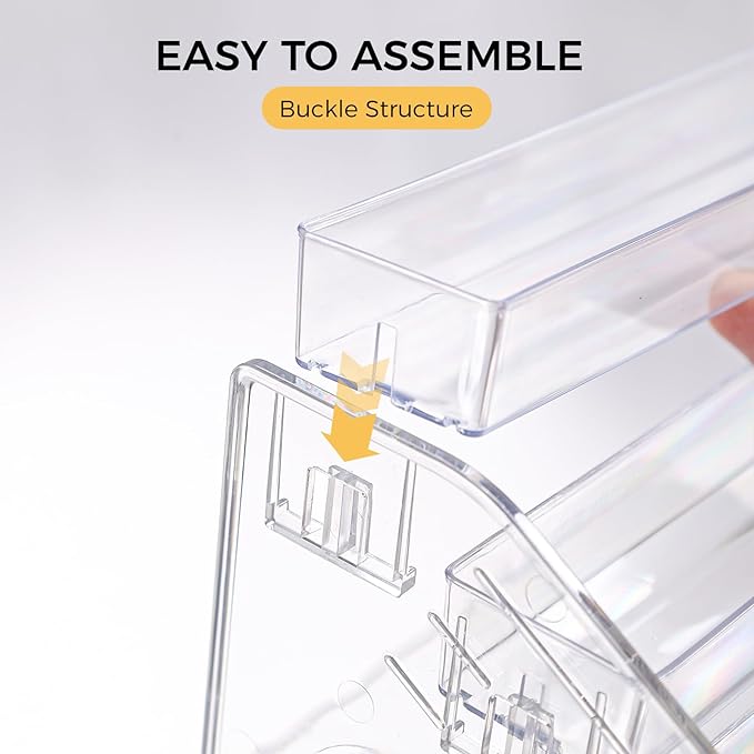 Acrylic Nail Polish Organizer Holder Rack 3 Layers, Clear Display Stand For Sunglasses,Essential Oils, Makeup Organizer, Holds Up to 36 Bottles