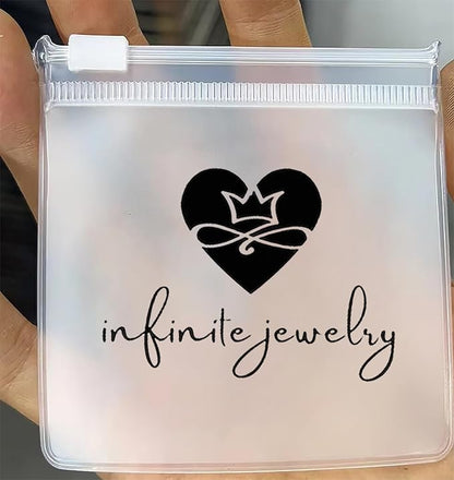 Generic 20-100pcs Personalized Frosted Jewelry Zipper Bags, Custom Jewelry Resealable Storage Bags, Custom Jewelry Bags for Necklaces, Earrings,Rings and Other Accessories (8x8cm (3.14''x3.14''))