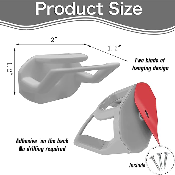 24 Pack Baseball Hat Holder for Wall，Adhesive Hat Rack for Baseball Caps, Hat Hangers for Wall， No Drilling ，Adhesive Hat Display Hooks,Hat Organizer Men Boys Bedroom (Grey)