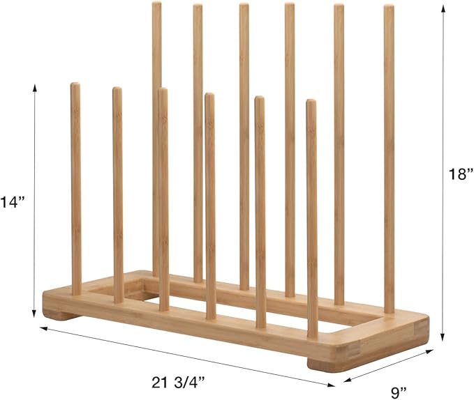 MobileVision Bamboo Boot Rack Free Standing Shoe Organizer, Holds 6 Pairs, Store Tall Knee-High, Hiking, Riding, Rain or Work Boots in closets, entryways & more
