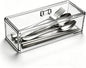 Flatware Tray with Lid, Clear Silverware Tray Kitchen Cutlery Tray and Utensil Storage Container for Flatware and Silverware