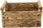 Storage Basket made by Water Hyacinth with Wood Handles, Arts and Crafts. (Small) Natural