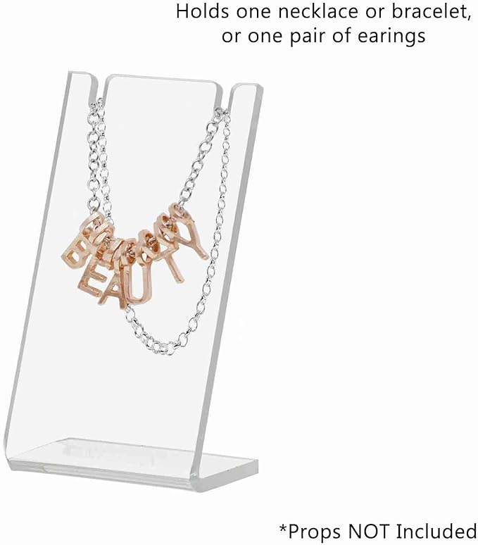 Marketing Holders Jewelry Holder Clear Acrylic Display Stand for Studs Hoops Dangling Earrings Bracelets Slant Back Counter Top for Retail Store Gift Shops Home Use Single Pair
