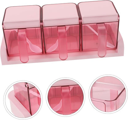LABRIMP Seasoning Box Large Capacity Seasoning Container with Lid for Kitchen Spice Storage Easy Pour Design and Practical 9.56X3.70X3.54 Inch