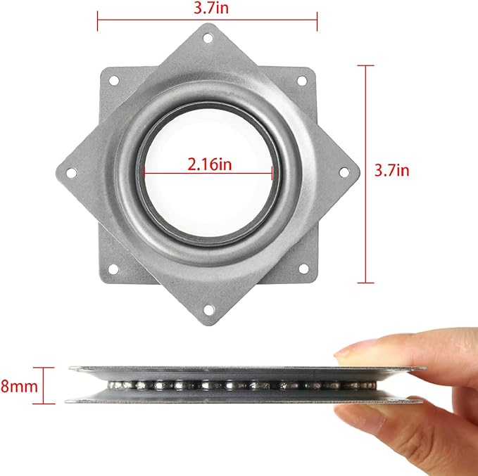 4" Lazy Susan Turntable 300 LBS pounds Steel Ball Bearing Rotating Tray Strong Sturdy Table Cabinet Low Profile