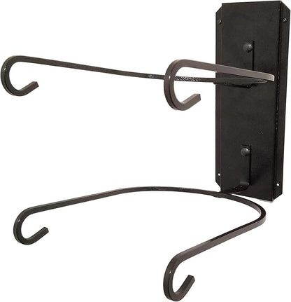 American Made 2 Hat Cowboy Hat Rack – Classic Wall Mounted Hat Holder Black Steel
