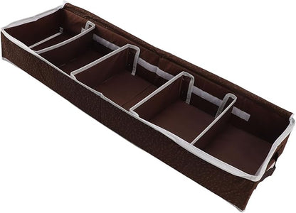 Under Bed Shoe Organizer Compartmentalized Container Box with Charcoal for Home Closet Storage