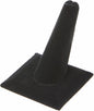 Plymor Black Velvet Ring Finger Display, Single on Square Base, 2.125" W x 2.125" D x 2.375" H