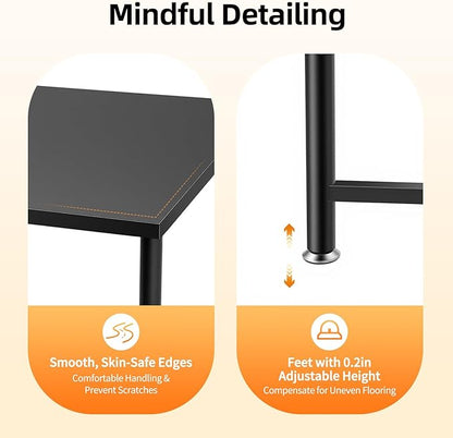 Industrial Retail Display Tables, 2PCS Modern Standing Clothing Shoes Display Rack Boutique Display Table Storage Shelves Retro Unit Storage Shelves Store Display for Retail Store Hotel Office