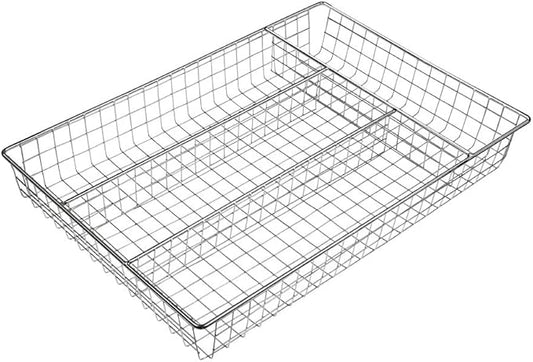 YBM Home Metal Wire Chrome Plated Kitchen In-Drawer Serving Utensils, Flatware, Cutlery Desk and Office Supplies Organizer/Tray Holder Silverware Storage 2561vc- 1