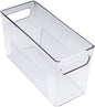 Copco Narrow Clear Bin, 10.5 x 4.5 x 6-Inch, for Kitchen, Fridge, Pantry, Laundry, and More
