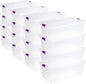 Sterilite 16-Pack 110 Quart ClearView Latch Box, Stackable Organizer Bins with Latching Lids - Clear Plastic Organization Containers for Closet, Bedroom, Shelving Units and Everyday Home Storage