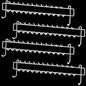 Gisafai 4 Pcs Tie Rack Organizer Wall Mounted Belt Holder Rack for Closet with Rubber Tips 100 Hooks in Total Hanging Organizer Hanger for Ties, Belts, Scarves, Jewelry, Necklaces