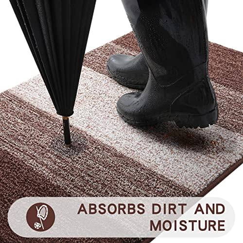 Kitinjoy Indoor Outdoor Door Mat, 59x20 Non-Slip Dirt Trapper Doormats - Image 2