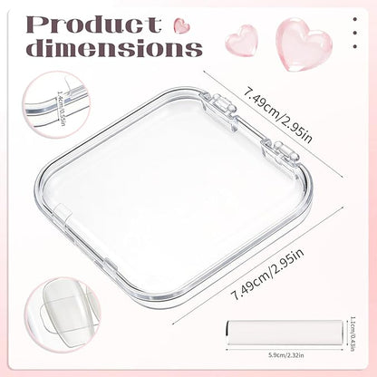 30pcs Press On Nail Packaging Box，Press On Nail Storage Box Set With 60pcs Of Double-Sided Adhesive Tape，Suitable For Nail Storage And Nail Art Display (Clear)