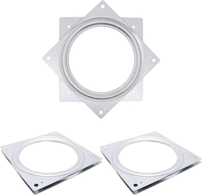 3PCS 6 Inch Lazy Susan for Table Top, Steel Ball Bearing Square Rotating Tray Hardware, Metal Lazy Susan Turntable Swivel Plate for Bar Stool Chair, Serving Trays, Storage Racks