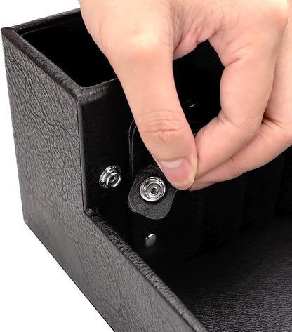 Barber Storage Box,Hairdressing Tool Holder, Multifunctional Detachable Large Storage Box, Shear Holder PU Leather Salon Scissors Holder, Hair Cutting Tools Storage Case for Barber Accessories(Large)