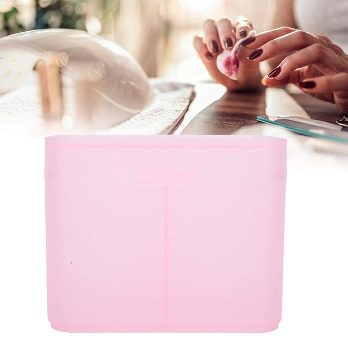 Dioche 2 Grids Nail Storage Box Nail Polish Remover Pad Storage Container Cosmetic Storage Box Organizer Holder Cotton Film Box for Nail Tools, Cosmetics And Crafts Storage Boxes()