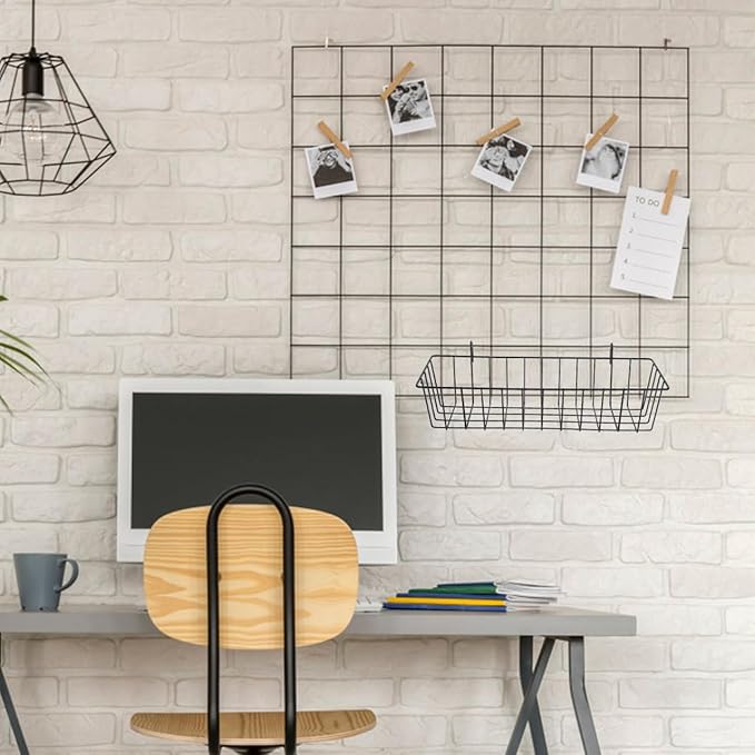 ULTECHNOVO Hanging Wire Basket Kitchen Storage Organizer over Cabinet Door Metal Wire Basket for Bathroom Toiletries and Pantry 12.40X3.54X3.14In Black