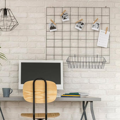 ULTECHNOVO Hanging Wire Basket Kitchen Storage Organizer over Cabinet Door Metal Wire Basket for Bathroom Toiletries and Pantry 12.40X3.54X3.14In Black