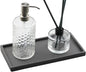 FREELOVE Concrete Decorative Trays for Perfume Cosmetic Bottles Jewelry Jar Candle, Cement Serving Tray for Bathroom Vanity Counter Coffee Table Toilet Tank (Dark-Grey, Rectangle 5.3''X11'')