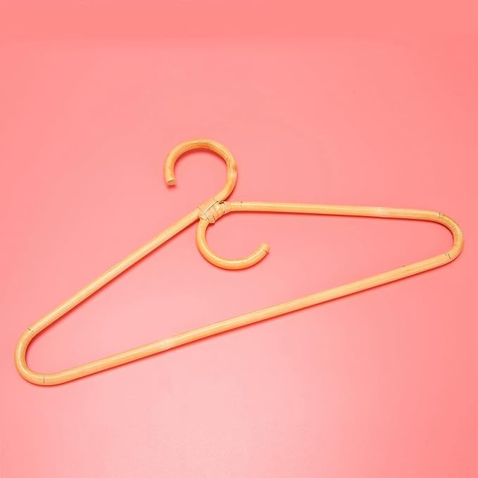 Rattan Clothes Hanger Style,Garments Organizer,Rack Adult Hanger,Room Decoration Hanger for Your Clothes.3 Pcs