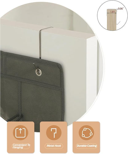 Shoe Organizer for Closet 28 Sections Hanging Shoe Rack for Door Over The Door Shoe Organizer (Grey)