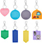 BENECREAT 8Sets Acrylic Pin Display Keychain, Acrylic Brooch Display Trays with Brass Jump Rings & Alloy Clasps for DIY Brooch Badge Holder and Enamel Pin Organizer, Bookmark Style