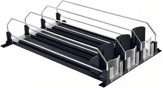 Beverage Can Holder for Fridge Soda Can Organizer，Automatic Forward Feed Ball-bearing Design(25 x 41 cm)