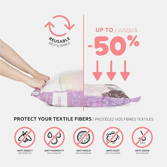 Travel Vacuum Bags Set by Compactor