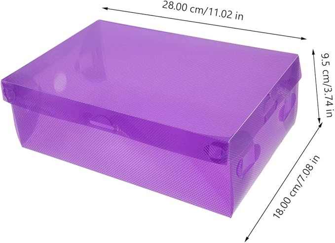 Happyyami 7pcs Shoe Storage Box Set Stackable Organizer for High Heels Sneakers Boots Space-saving Design for Closet Entryway Multi Options Yellow