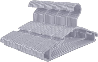 GoodtoU Plastic Baby Hangers, Gray, 60 Pack, Sturdy and Durable, Ideal for Kids' Clothes