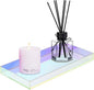 ROYALITA Acrylic Tray Bathroom Tray for Countertop, Guest Towel Holder Tray for Napkin Perfume Jewelry Makeup, Vanity Trays for Soap Dispenser, Aromatherapy, Cup & Candle, Iridescent