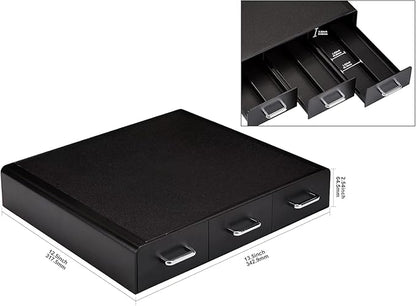 Amazon Basics K-Cup Compatible Coffee Pod Storage Drawer, 3 Easy-Open Drawers, 36 Pod Capacity, Black (Pack of 6)