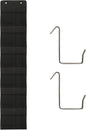 Black Over Door Shoe Organizer, 12 Large Pockets Hanging Storage for Closet Organization, Space Saving Shoe Rack and Accessory Holder