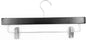 SSWBasics 14 inch Black Wood Skirt and Pants Hangers - Case of 50 - Black Wooden Pants