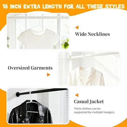 30 Pack Metal Wire Hanger, 18-inch Clothes Hangers in Bulk, Wire Hangers for Clothes, Metal Coat Hangers for Standard Size Shirts, Suits, Pants, Skirts, Coats, Ultra Thin Space Saving White