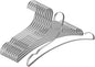 VWV 10 Pack Aluminum Hangers - 15 Inch Silver Suit & Dress Hangers - Heavy Duty, Wedding Ready