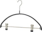 Mawa by Reston Lloyd European Non-Slip Metal Clothing Hanger, Smooth Shoulder Support & Adjustable Pant Clips, 1 Piece, Black