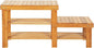 Bamboo shoe rack with storage shelf, three-layer wooden shoe rack, can hold 551 pounds, very suitable for corridor, bathroom, living room and corridor entrance (Wood color (children's version))