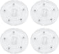 4 Pcs Clear 4 inch Acrylic Lazy Susan Rotating Turntable Organizer Bearings - Round Swivel Plate for Spice Rack, Table, Cake, Kitchen Pantry