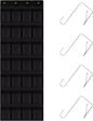 28 Mesh Pockets Hanging Shoe Organizer, Over the Door Shoe Organizer，Closet Storage Holder for Back of Door Storage Holder for Back of Door(Black)